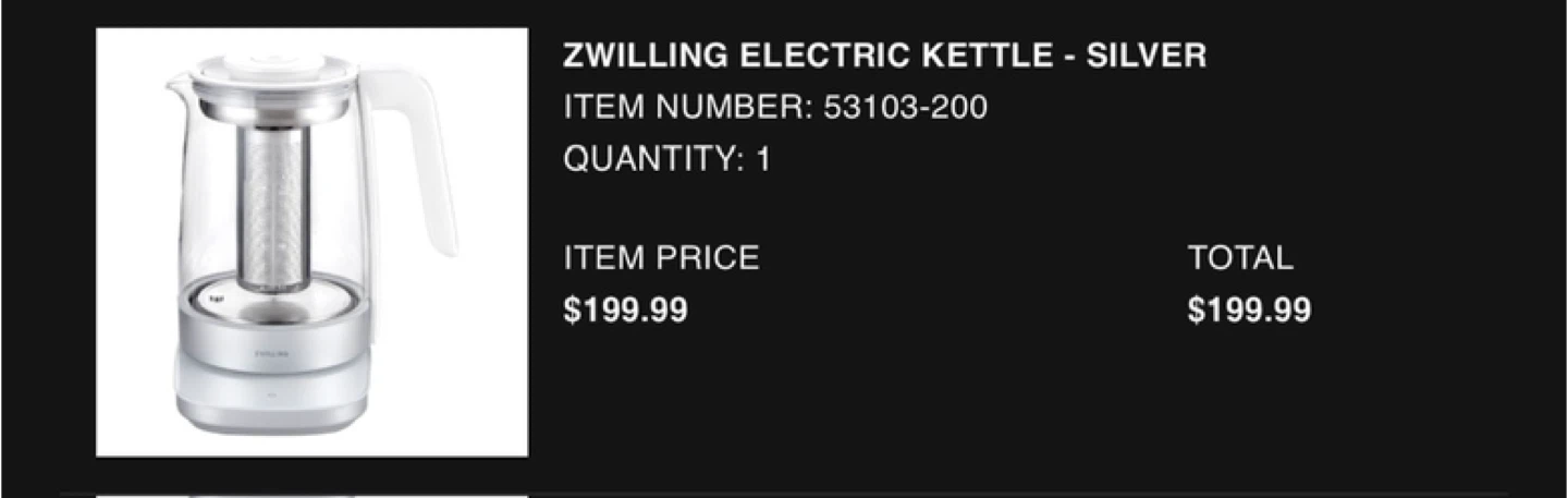 Zwilling Electric Kettle - Silver - photo 2