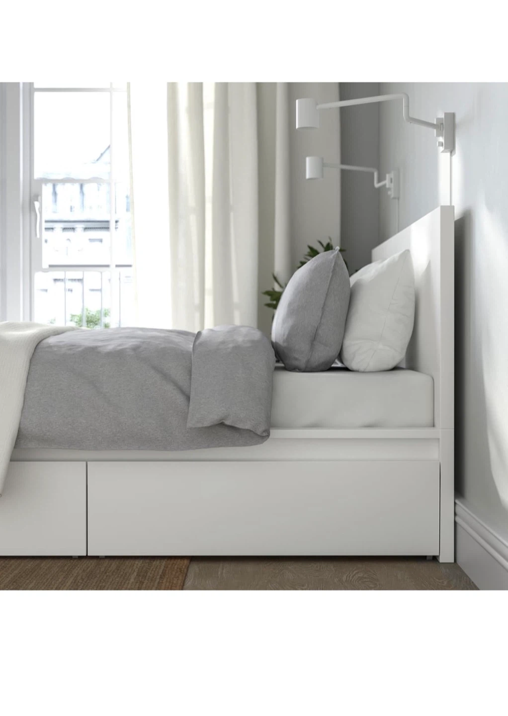 IKEA Malm Bed Frame with Storage - White - photo 2