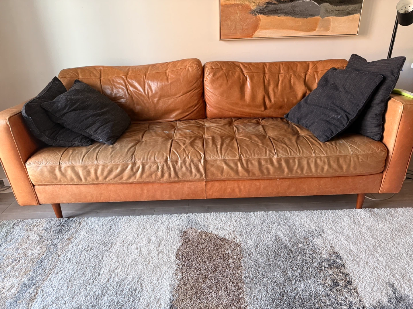 Leather Sofa - Brown