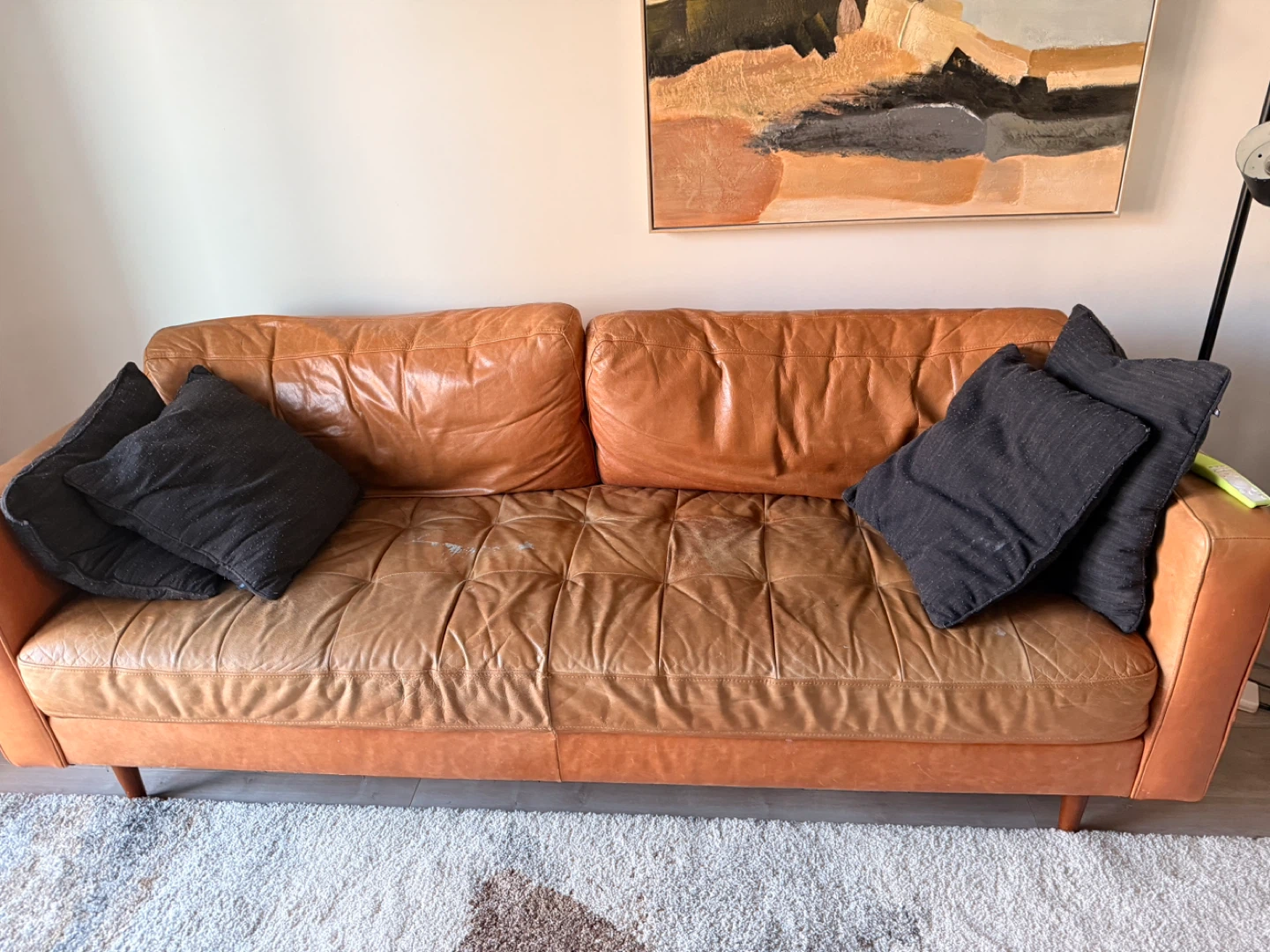 Leather Sofa - Brown - photo 4