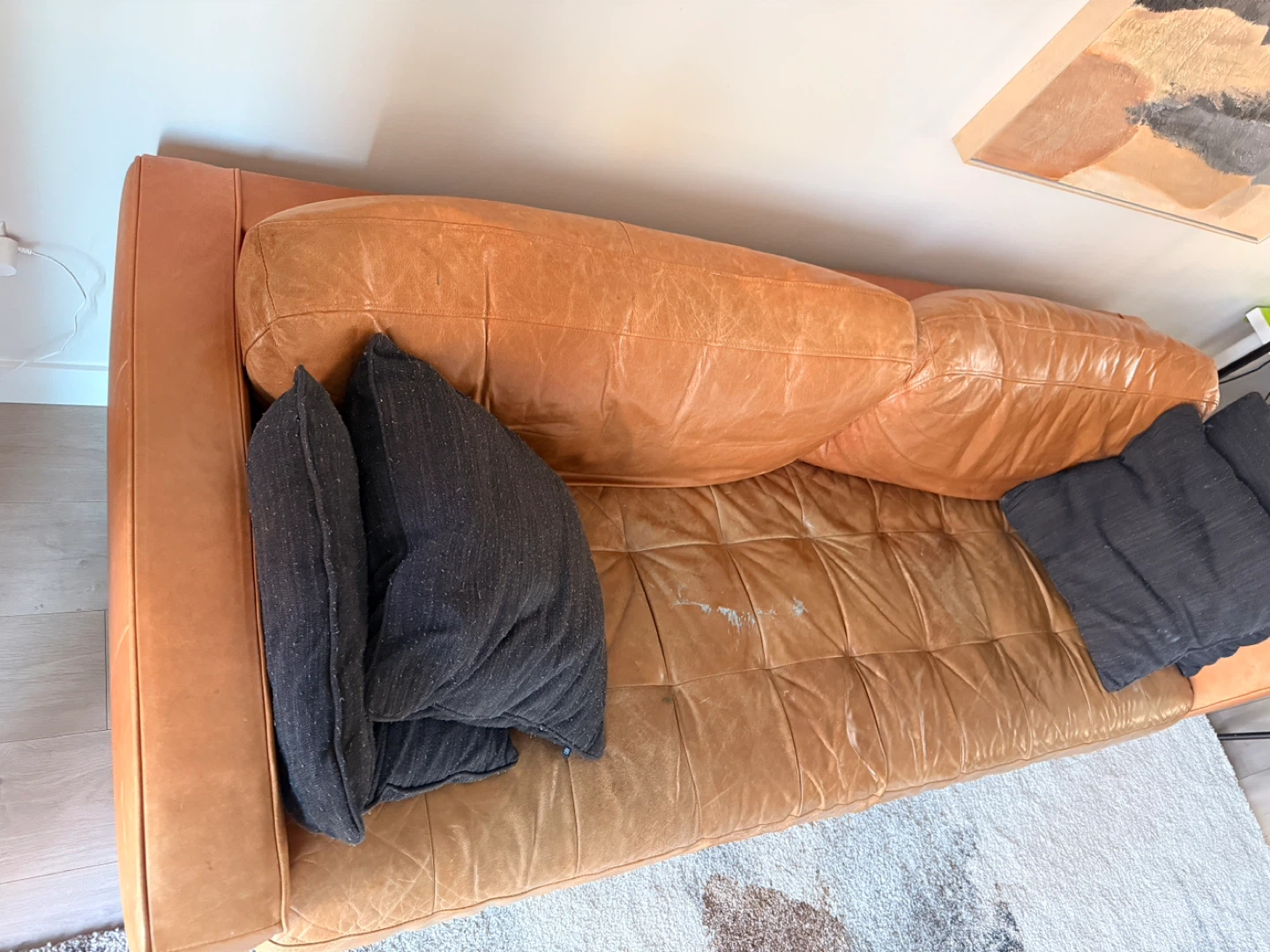 Leather Sofa - Brown - photo 3