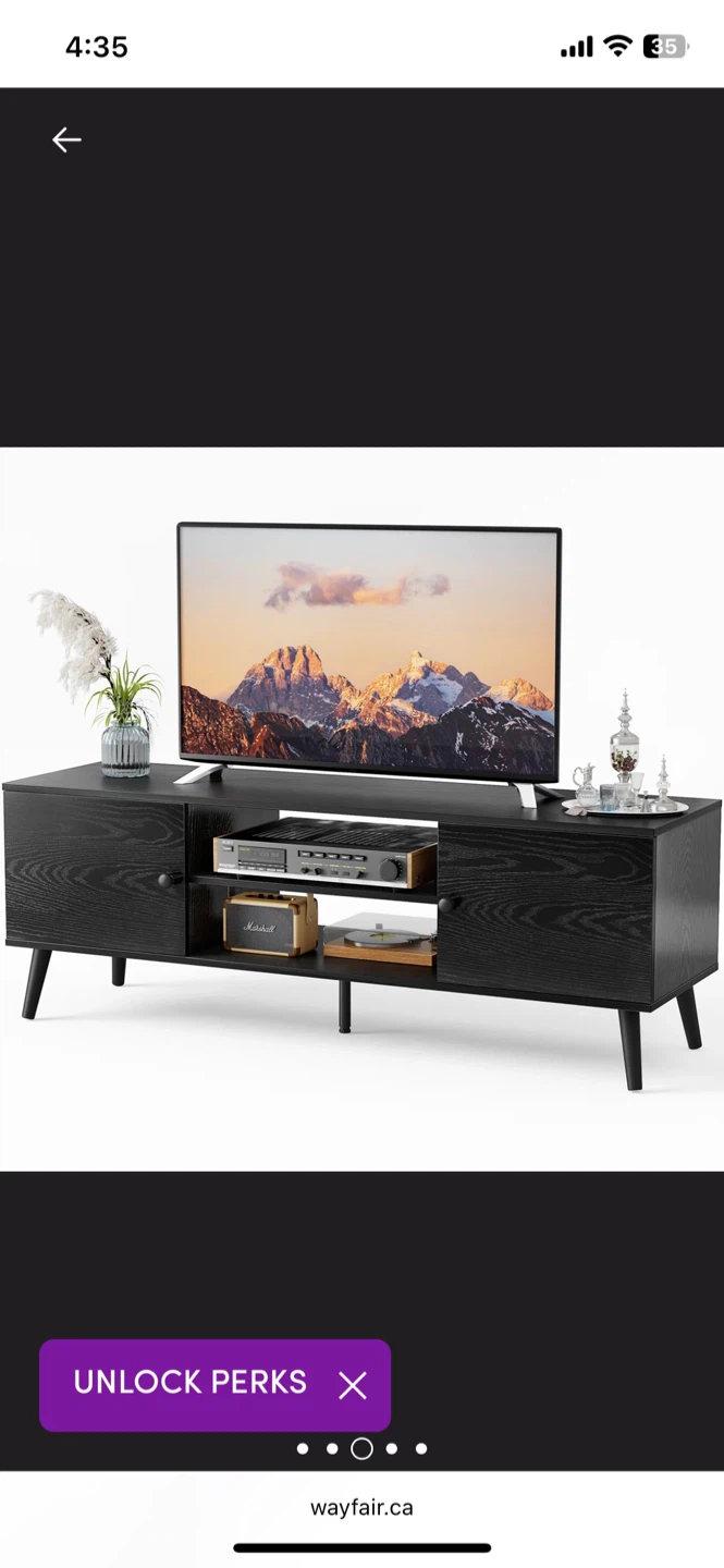 George Oliver Iosebe 60" TV Stand - Black - photo 4