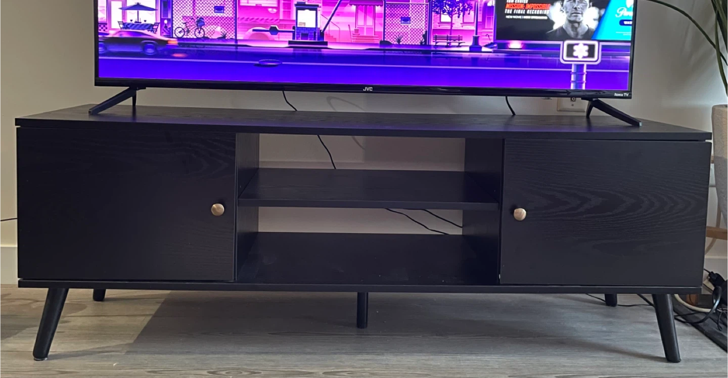 George Oliver Iosebe 60" TV Stand - Black - photo 2
