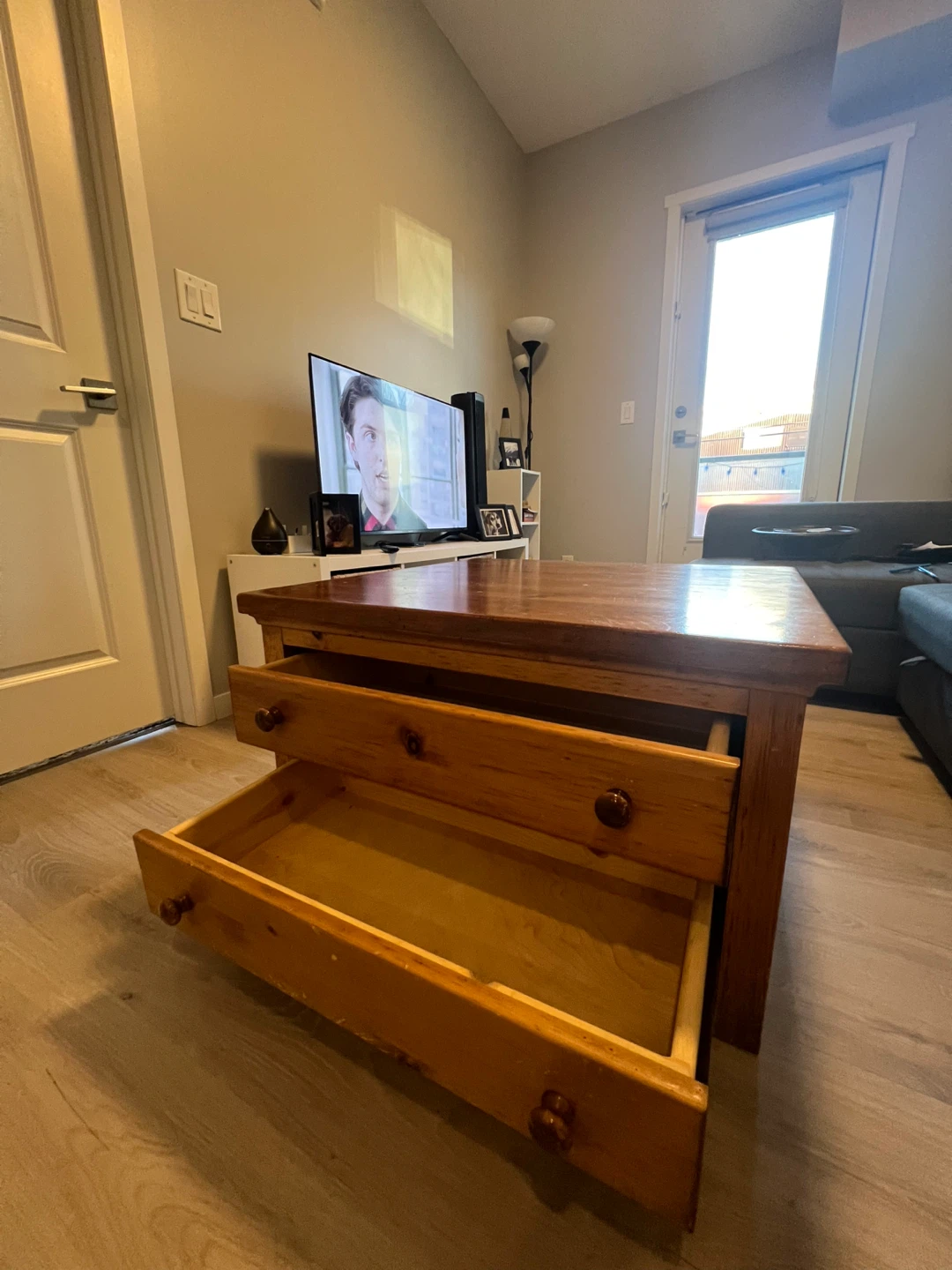 Wooden Coffee Table with Drawers - photo 4
