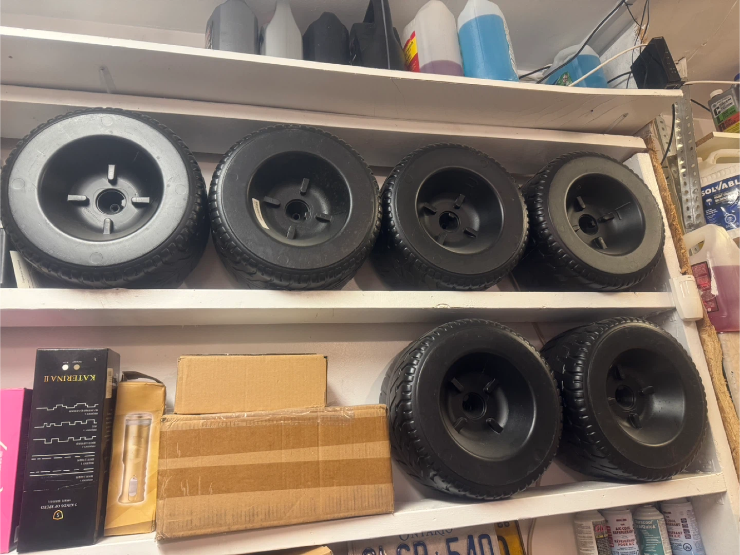Kids 12 or 24v cars Set of 6 Black Wheels