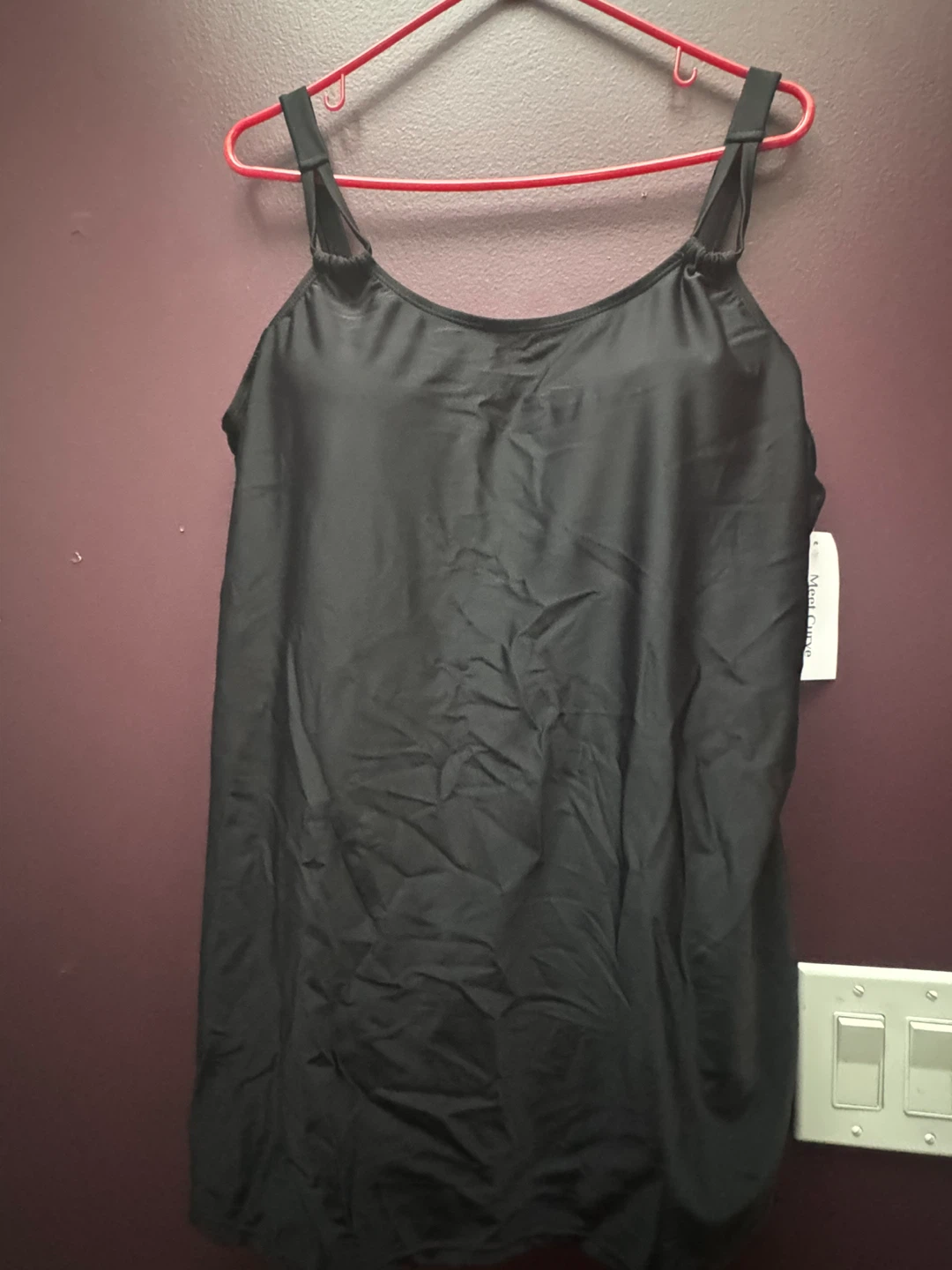 Meet.Curve Black Swim Dress with built in Bra