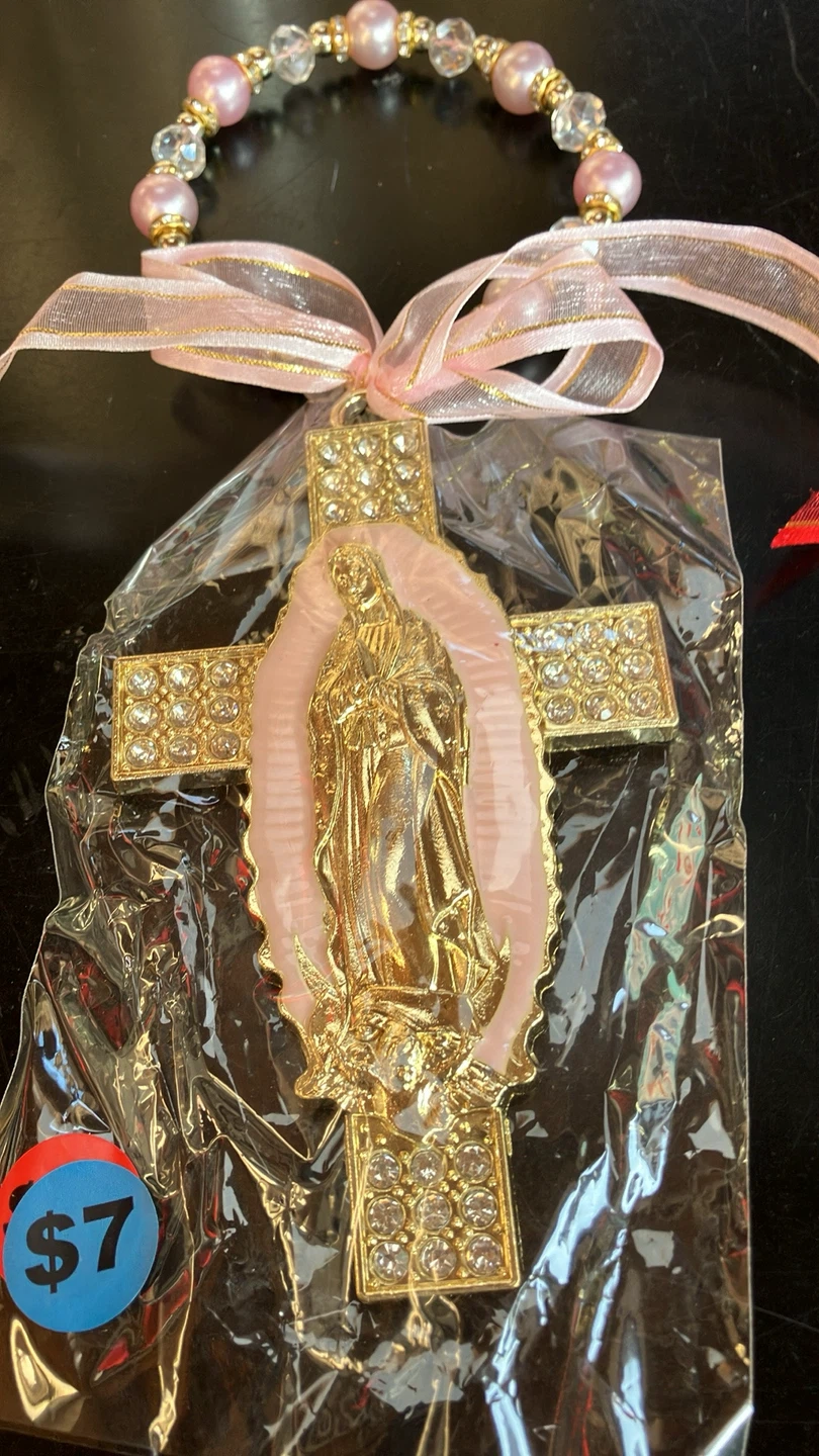 Religious Cross Ornament - Gold & Rhinestone - photo 3