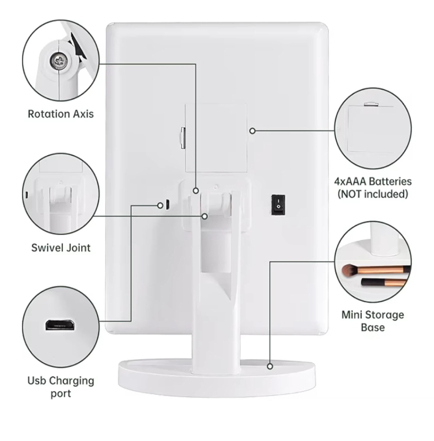LED light Makeup Mirror - photo 5