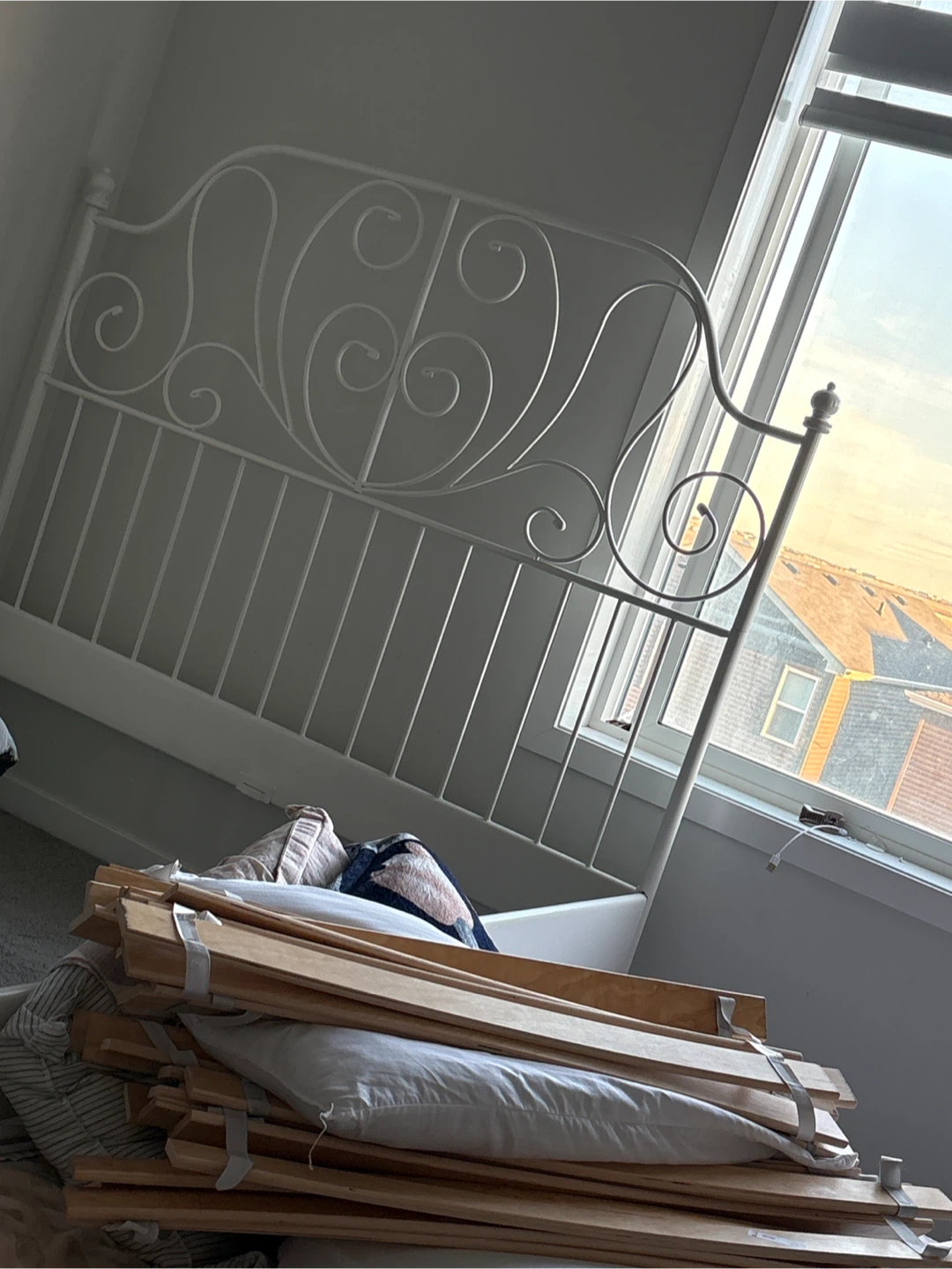 White Metal Bed Frame