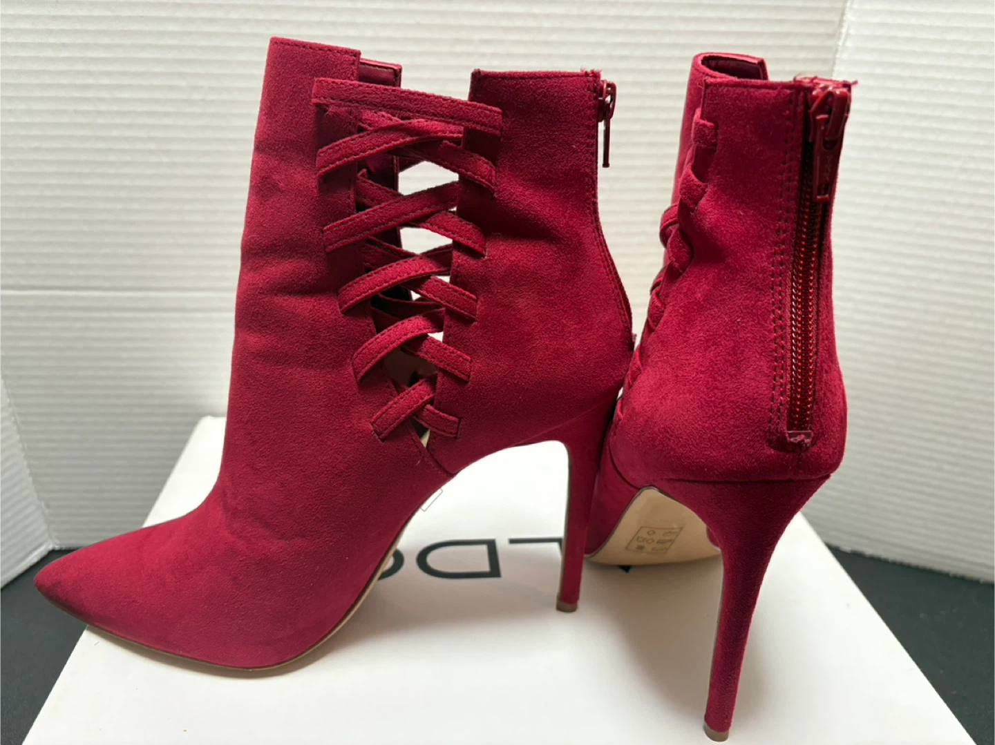 Aldo Red Suede High Heel Booties - Size 8.5 - photo 4