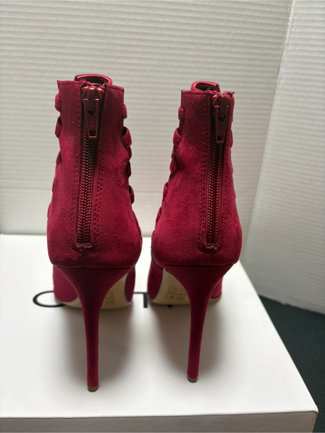 Aldo Red Suede High Heel Booties - Size 8.5 - photo 5