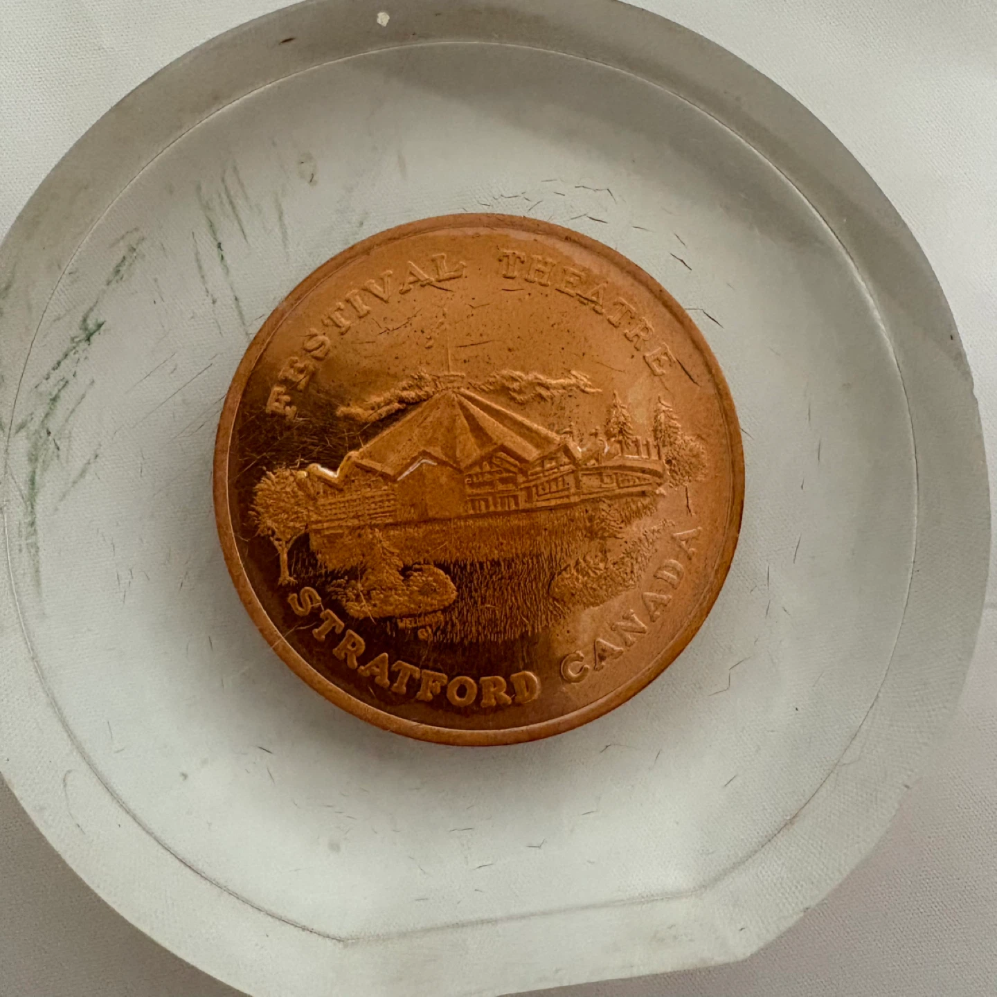 Stratford Festival Theatre Coin in Lucite Holder - photo 3