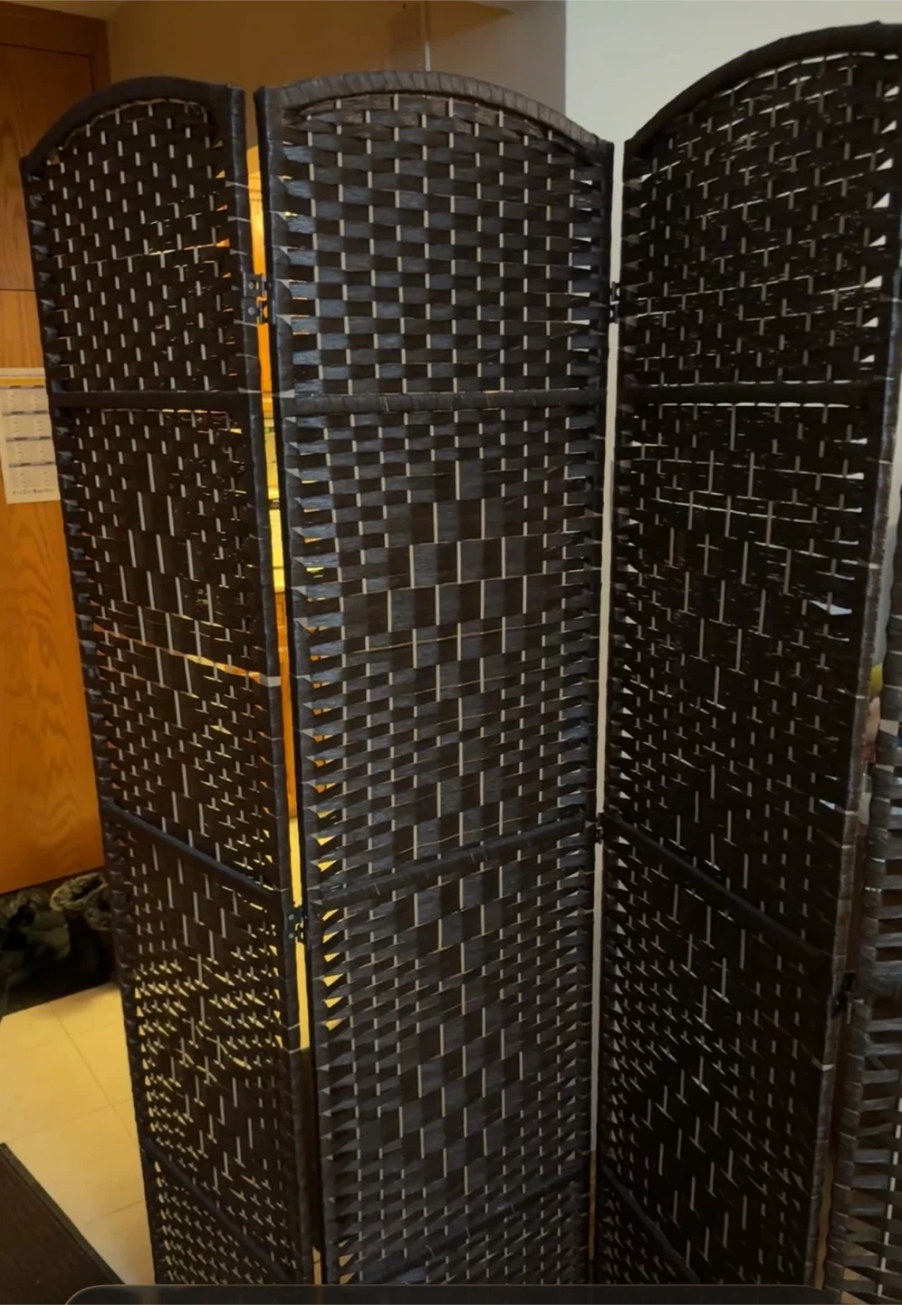 Woven Room Divider Screen