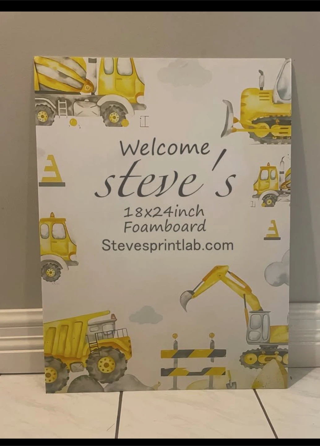 Custom Welcome Sign -  18x24 inch Foamboard