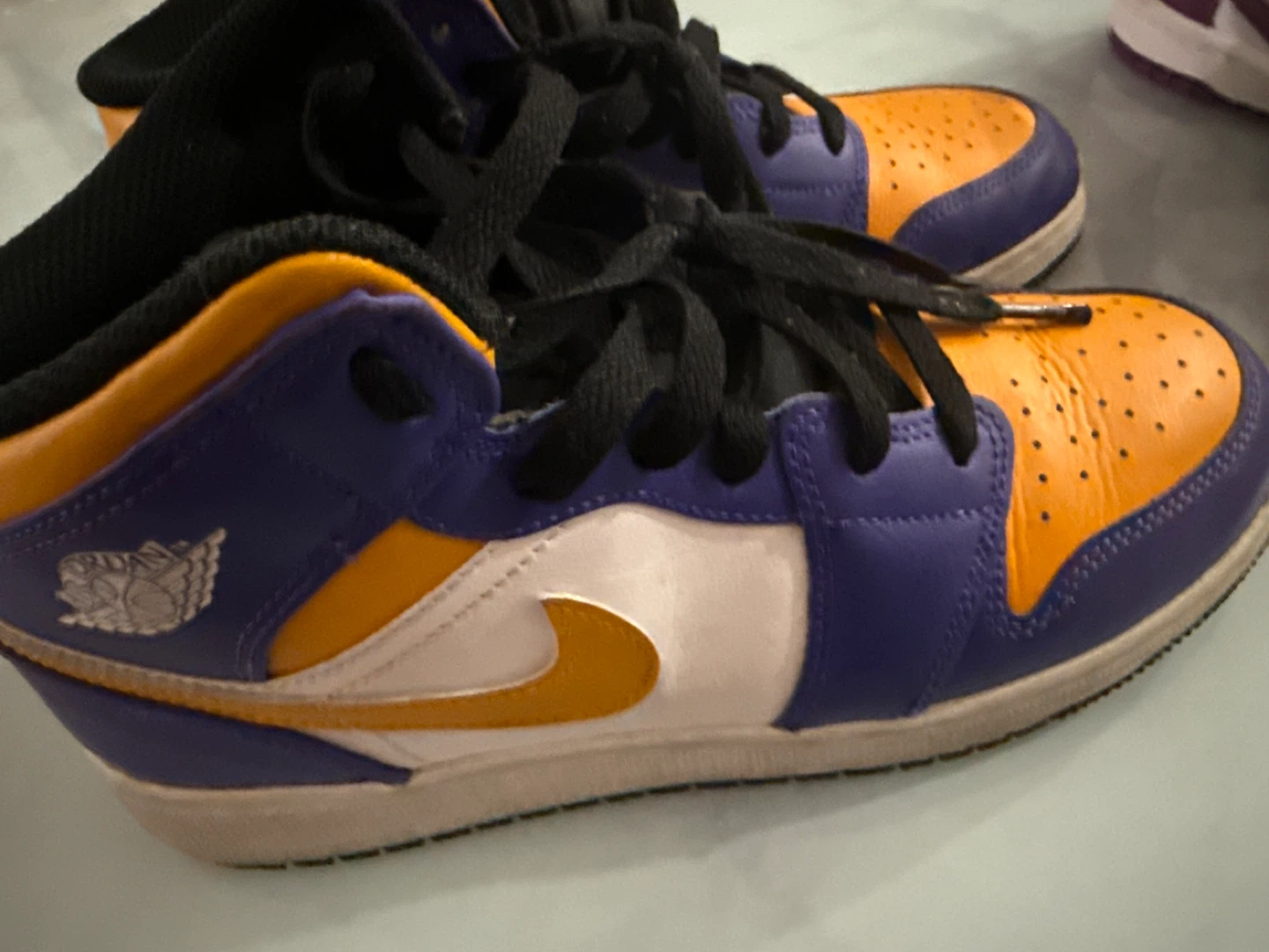 Jordan 1 Low Lakers Youth Size 6Y