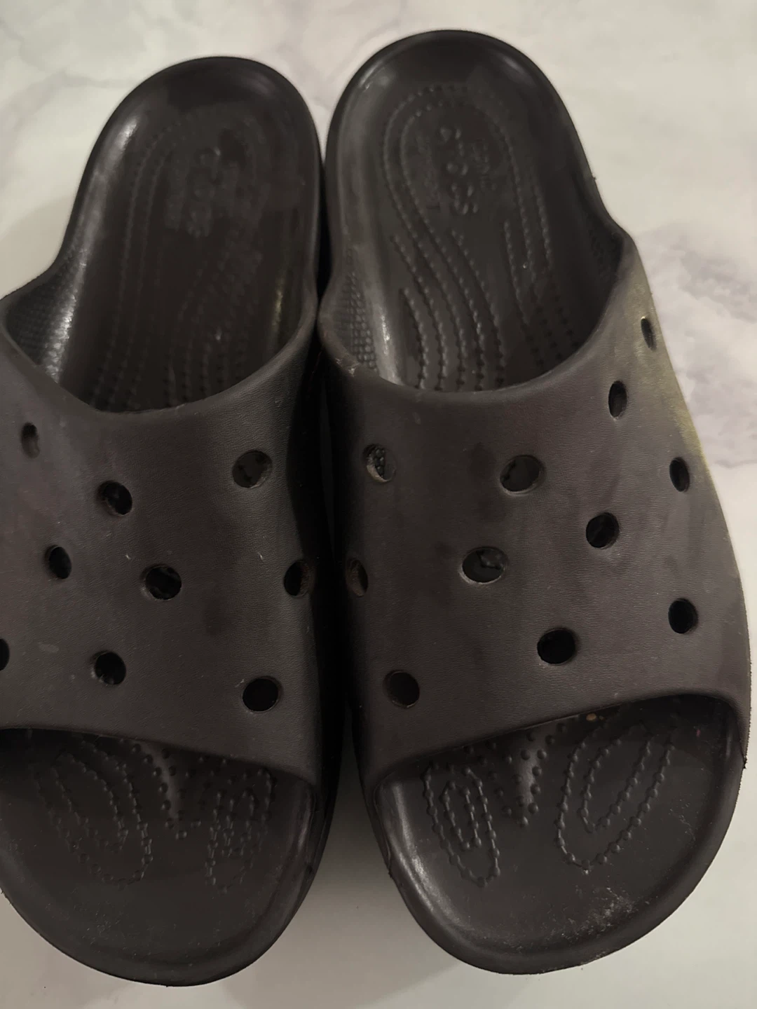 Crocs Black Slides Women's Size 9 - photo 2