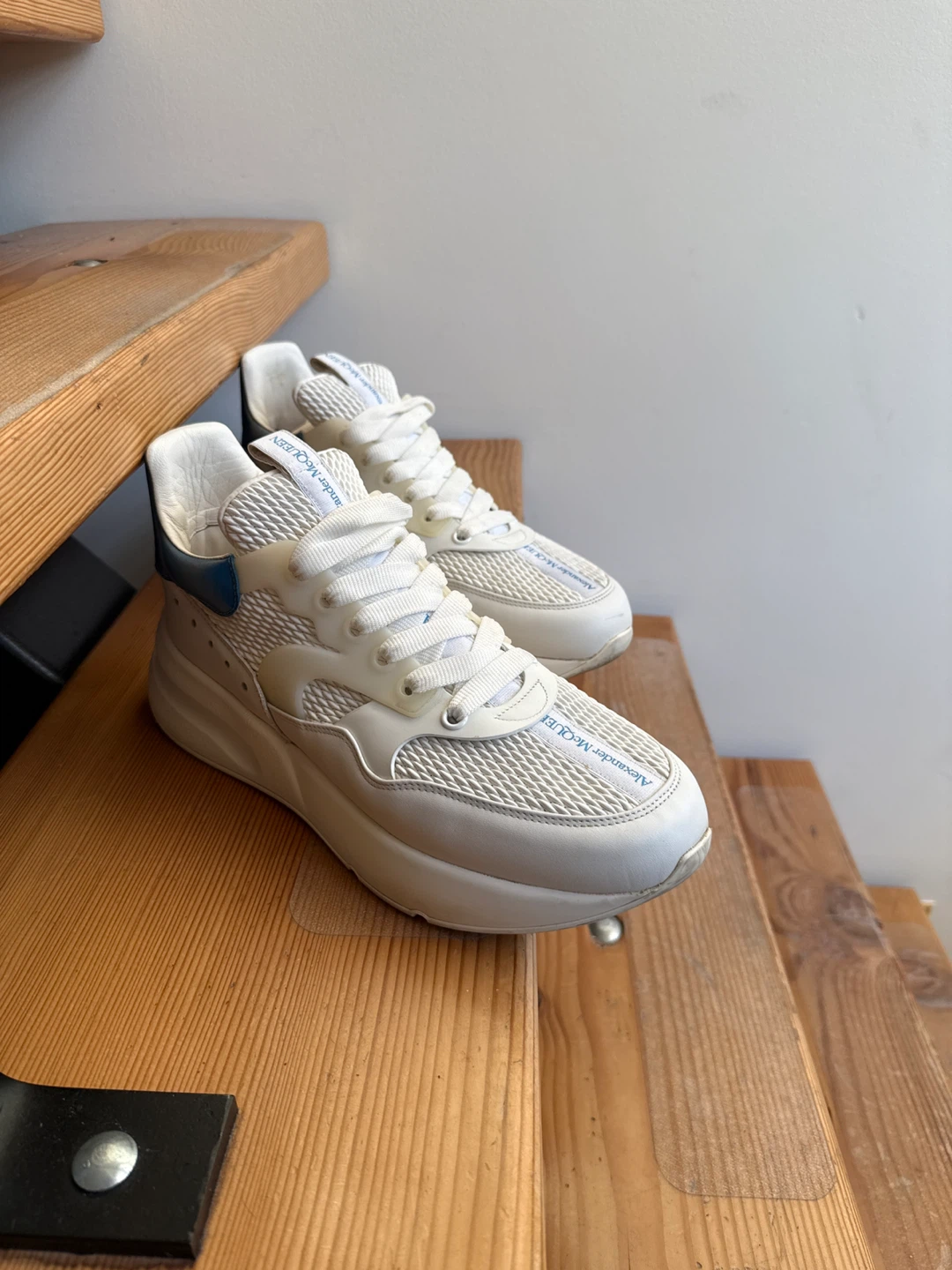 Alexander McQueen Runner Sneaker - White/Lake Blue - photo 4