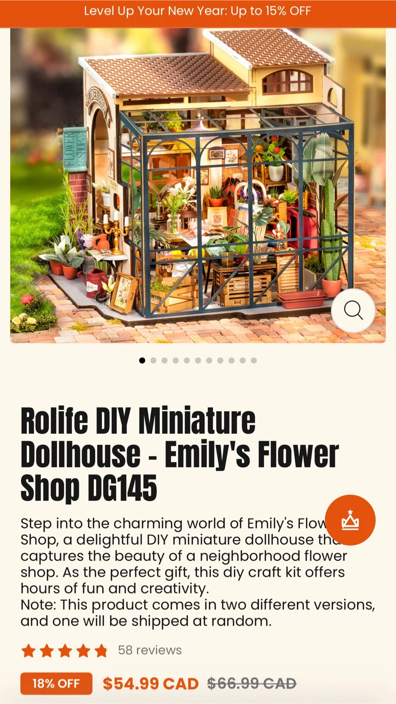 Rolife Emily’s Flower Shop Dollhouse - photo 4