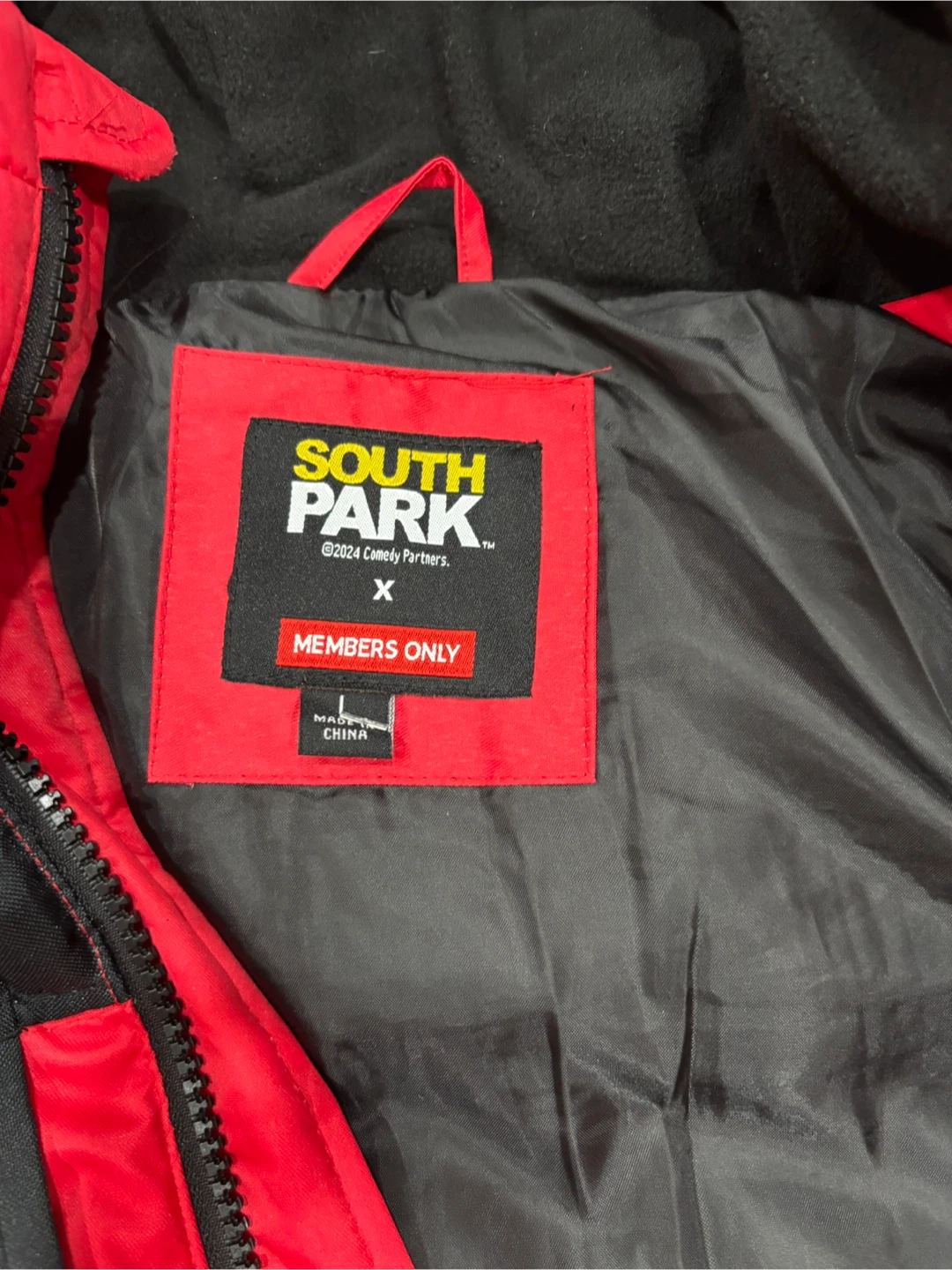 South Park x Members Only Red Puffer Jacket - Size X - photo 4