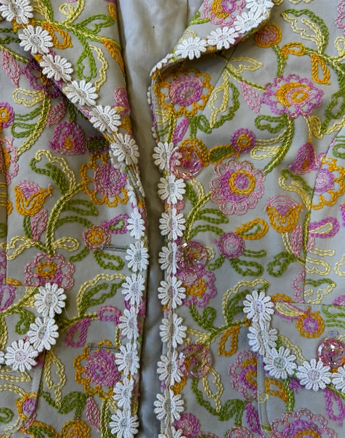 Cynthia Steffe Floral Embroidered Jacket - Size 4 - photo 3