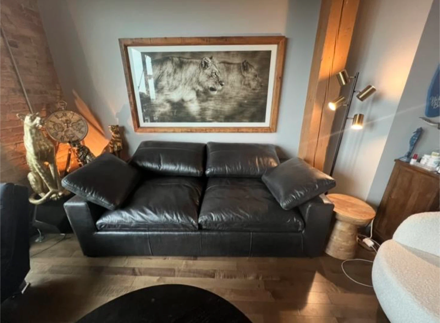 Black Leather Sofa