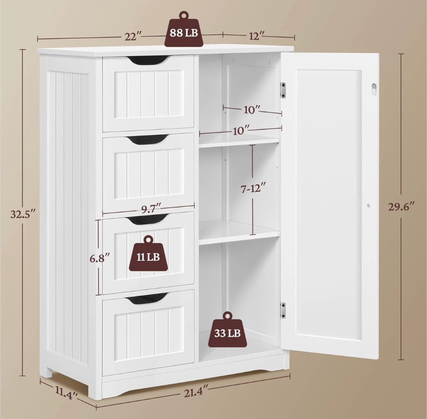 Wooden cabinet for storage - photo 2