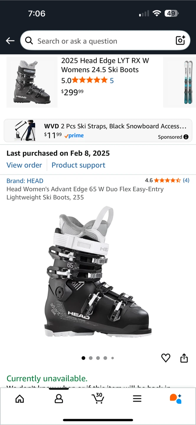 Head Advant Edge 65 W Ski Boots ( 230 size )