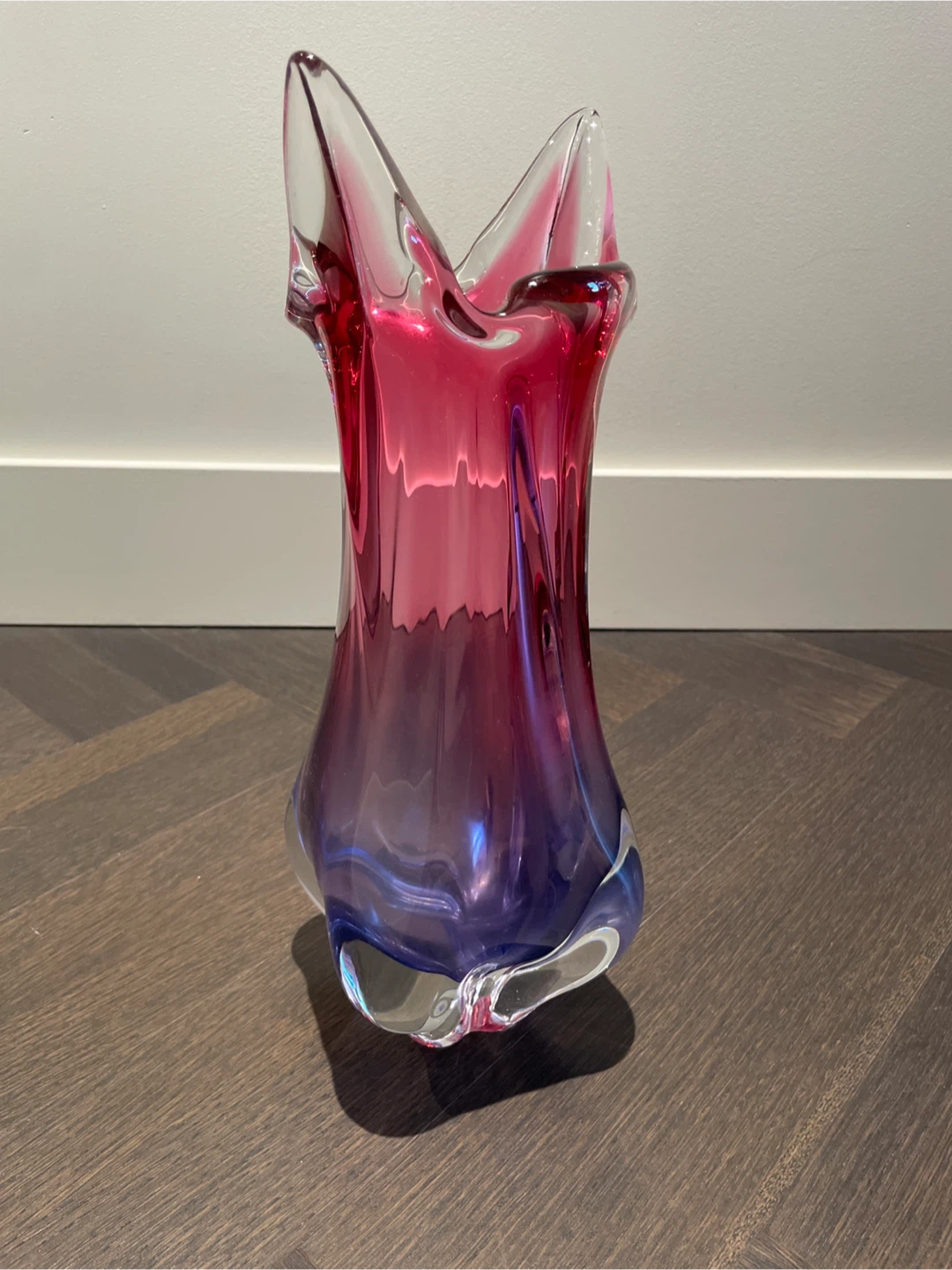Art Glass Vase - Red & Blue - photo 2