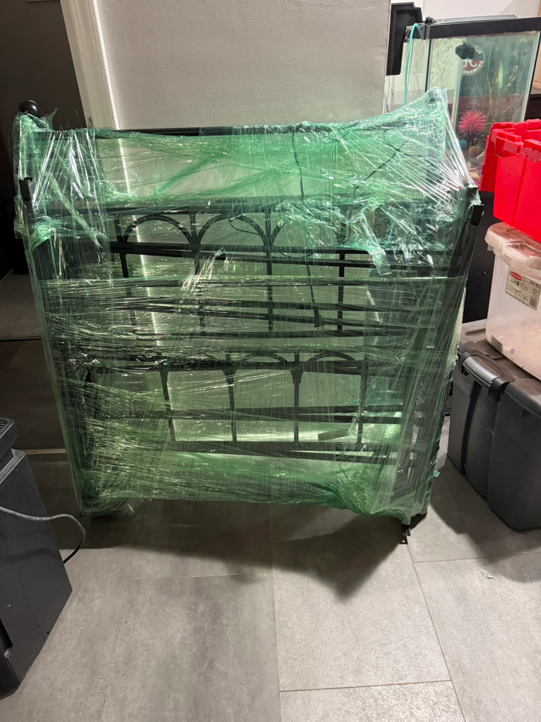 Black Metal twin size frame only from ikea