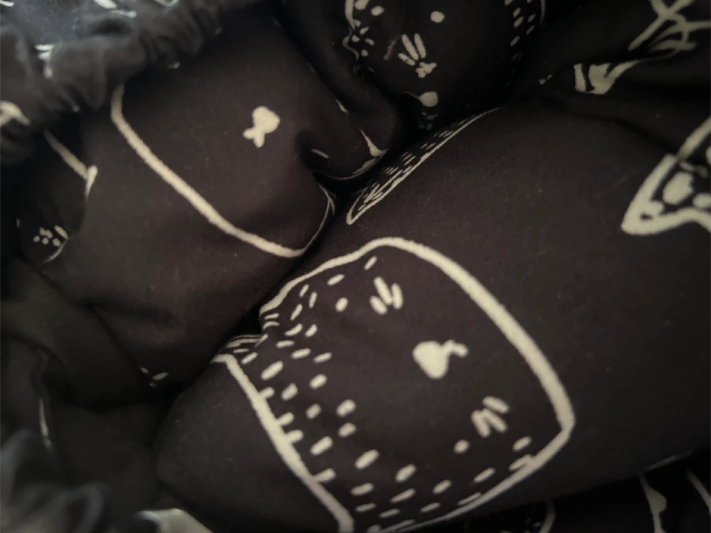 Cat Print sleeping Bag - Black & White - photo 2