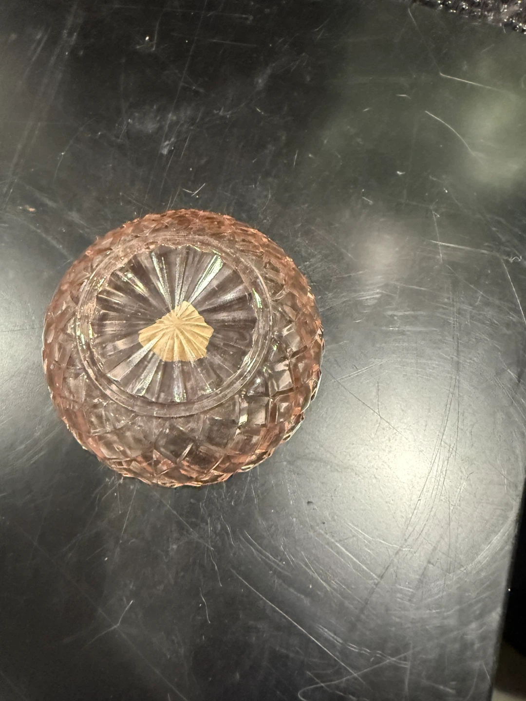 Pink Glass Candy Dish