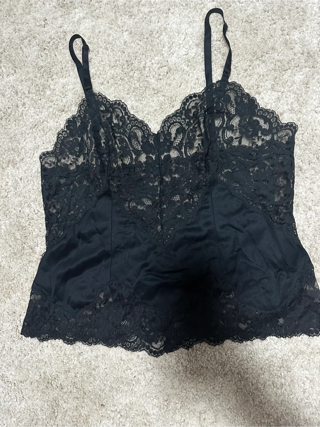 Vintage Black Lace Cami Top - photo 2
