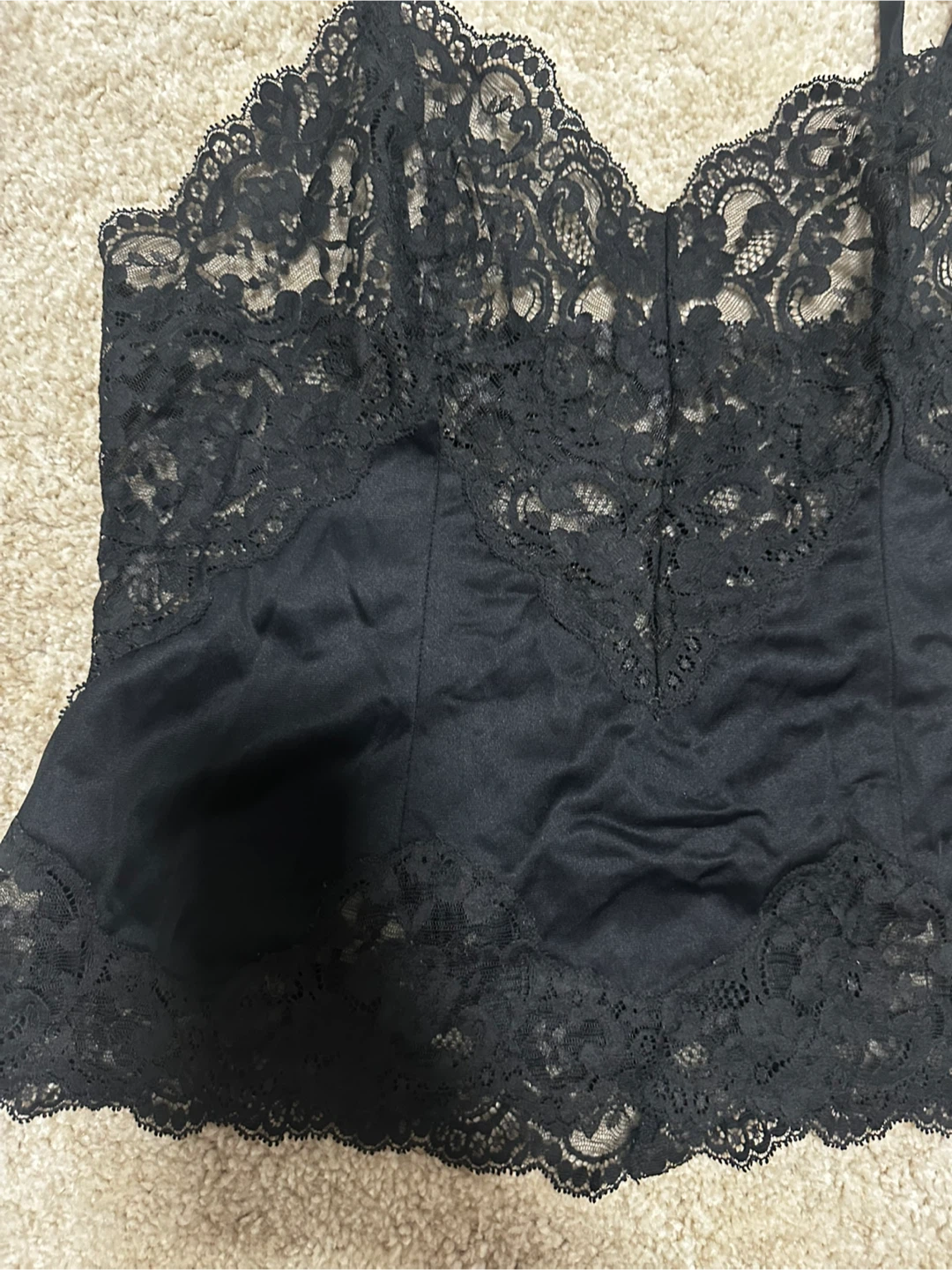 Vintage Black Lace Cami Top - photo 3