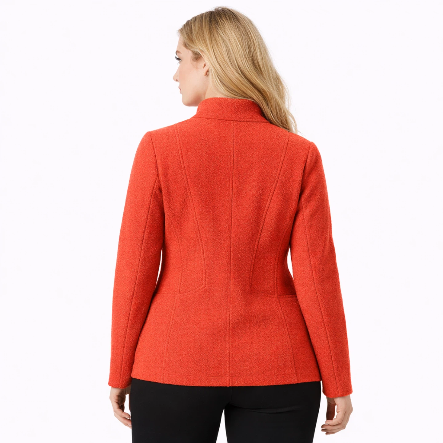 Laura Plus Petites Red Wool Blend Zip Jacket Size 14 NWT - photo 2