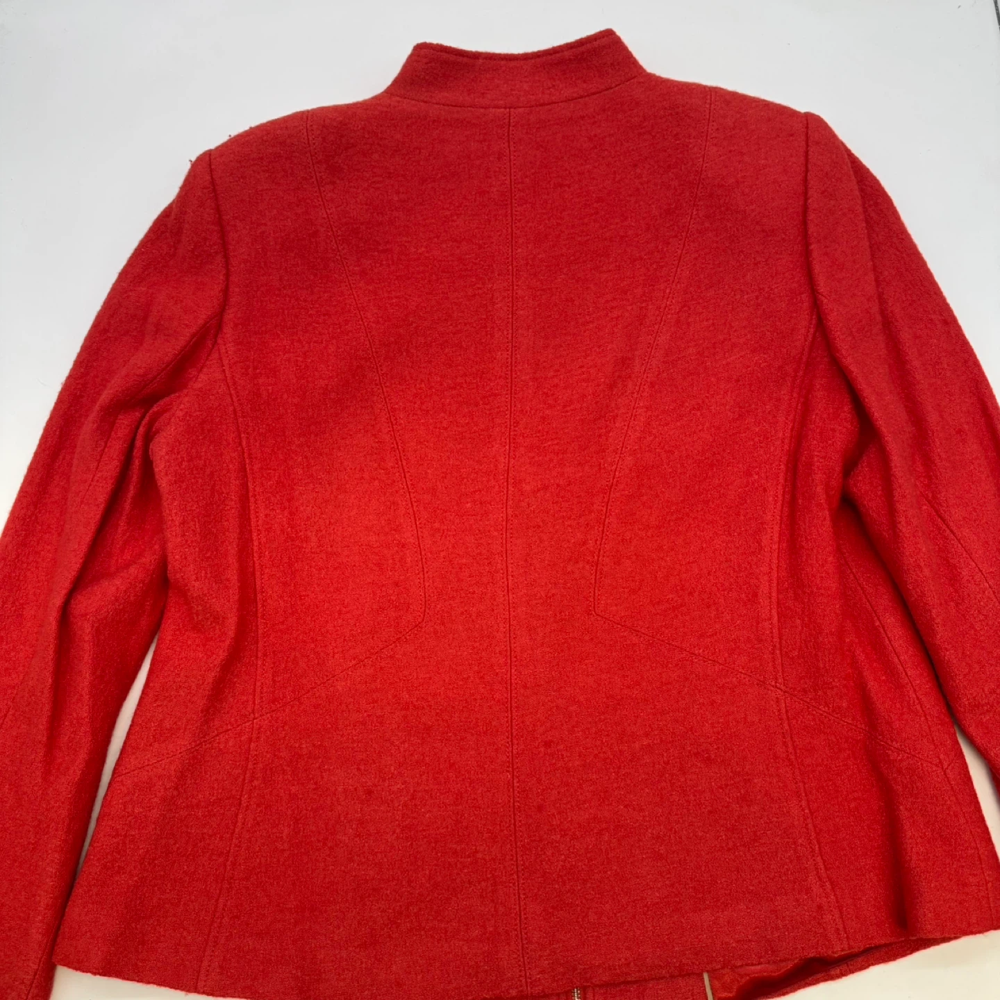 Laura Plus Petites Red Wool Blend Zip Jacket Size 14 NWT - photo 5