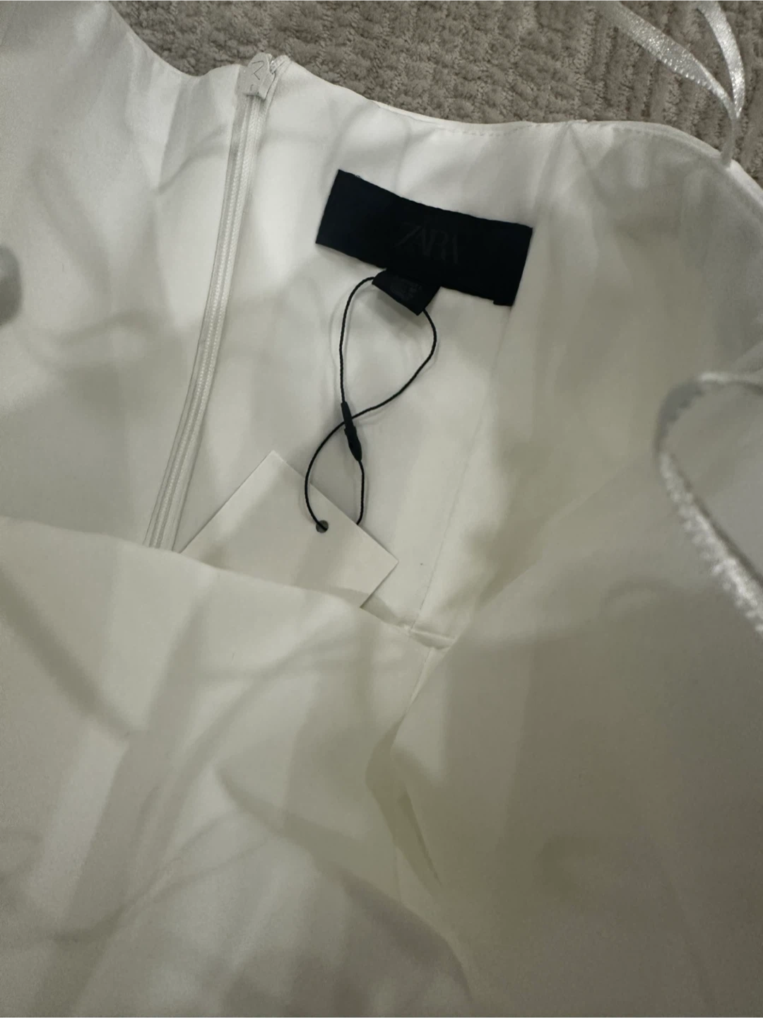 New Zara White Strapless Dress - photo 3