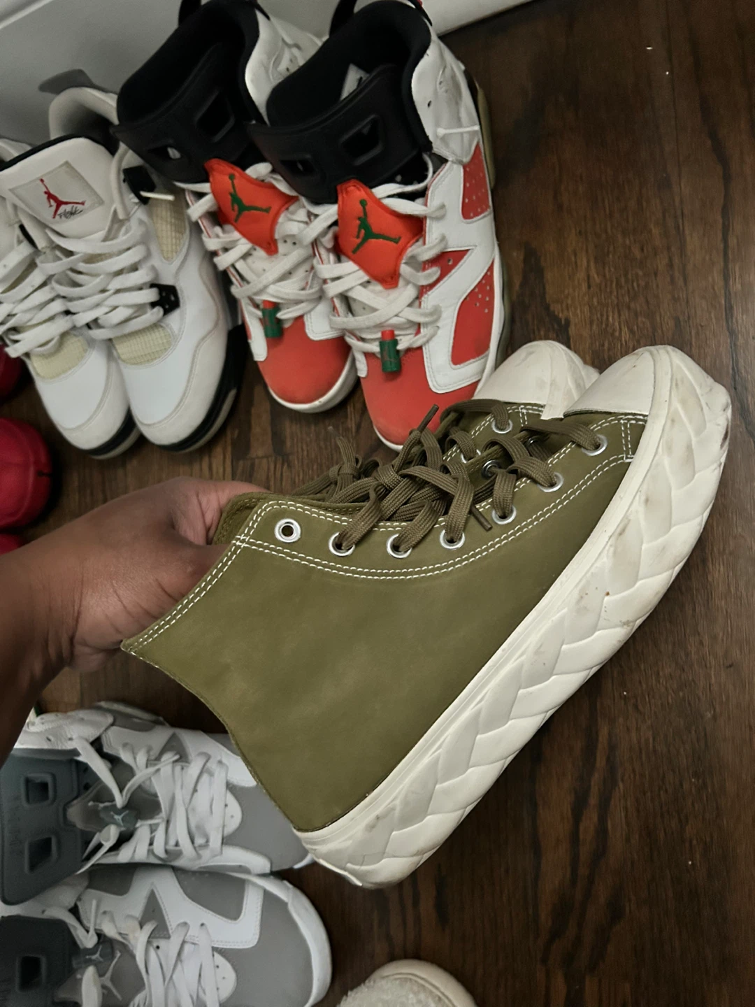 Converse All Star High Top “platform” Olive Green - photo 2