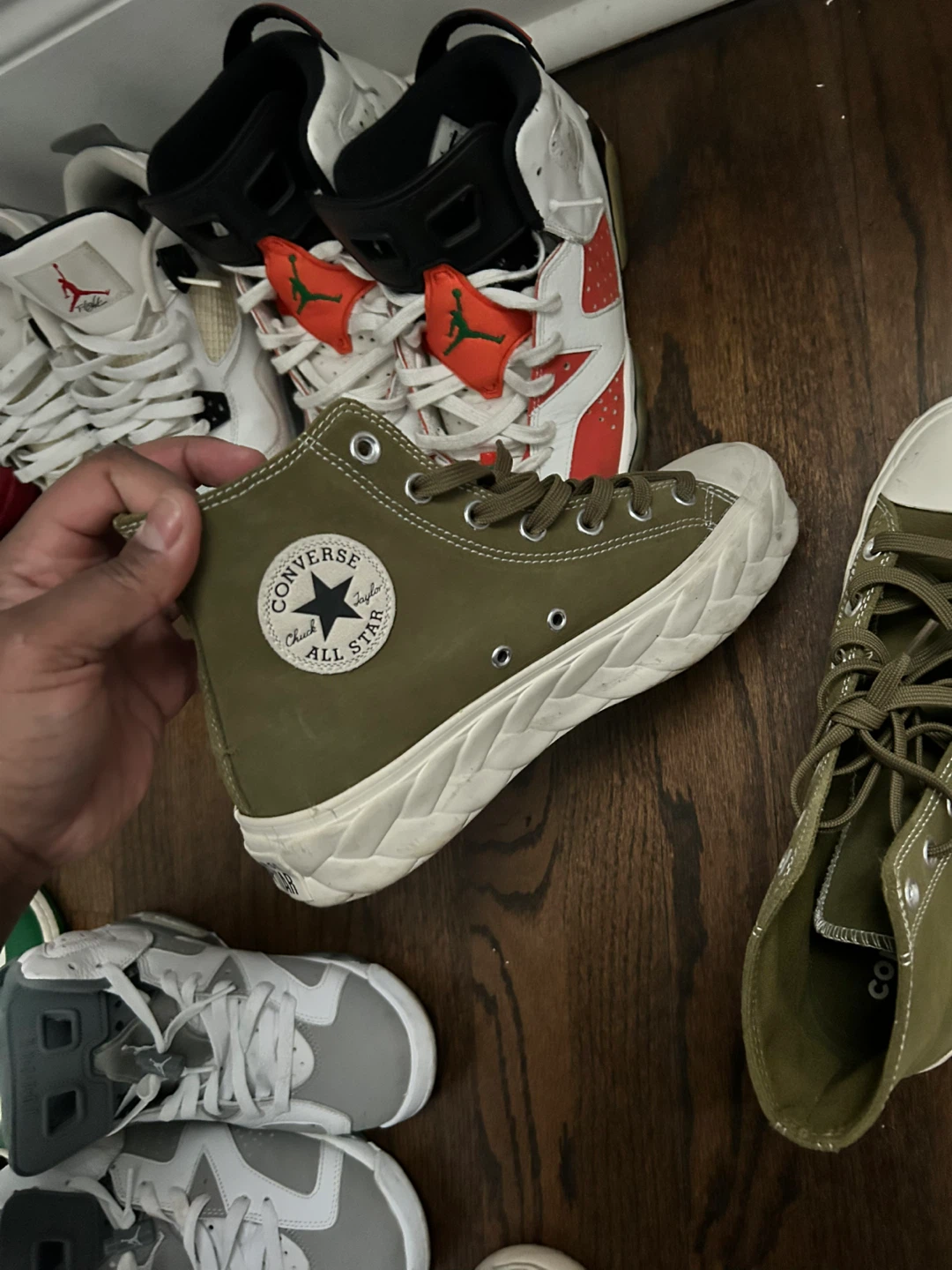 Converse All Star High Top “platform” Olive Green - photo 4