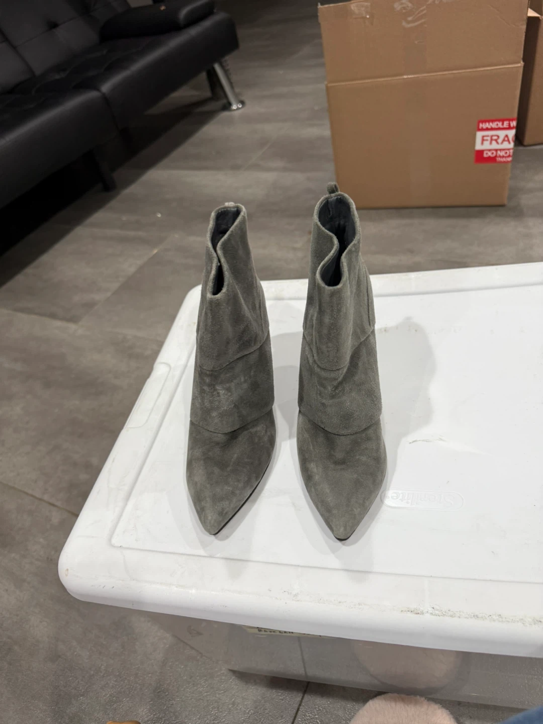 Aldo Gray Suede Ankle Boots - Size 36 - photo 2