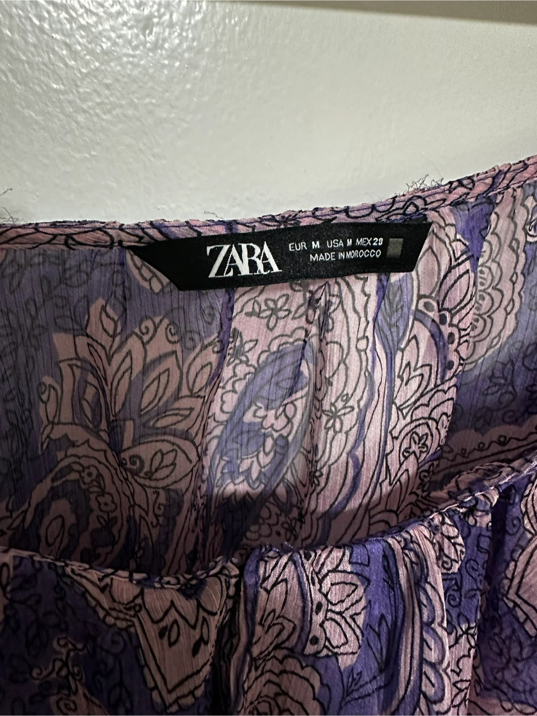 Zara Paisley Print Crop Top - Size M - photo 3