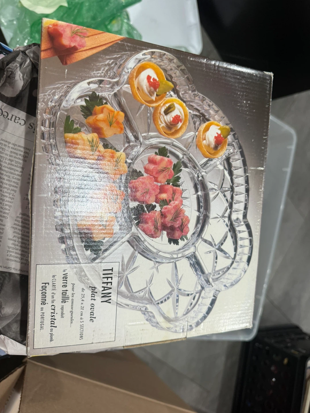 Tiffany Verre Taille Crystal Oval Platter - photo 2