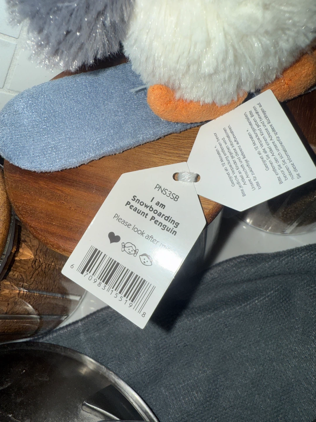 Jellycat Snowboarding Peanut Penguin Plush - photo 2