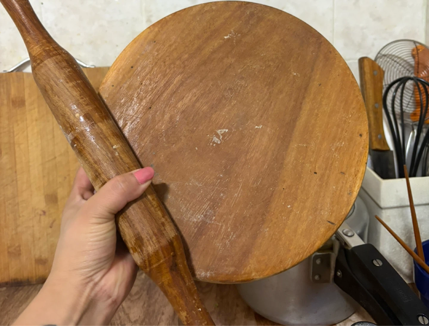 Wooden Rolling Pin & Board Set