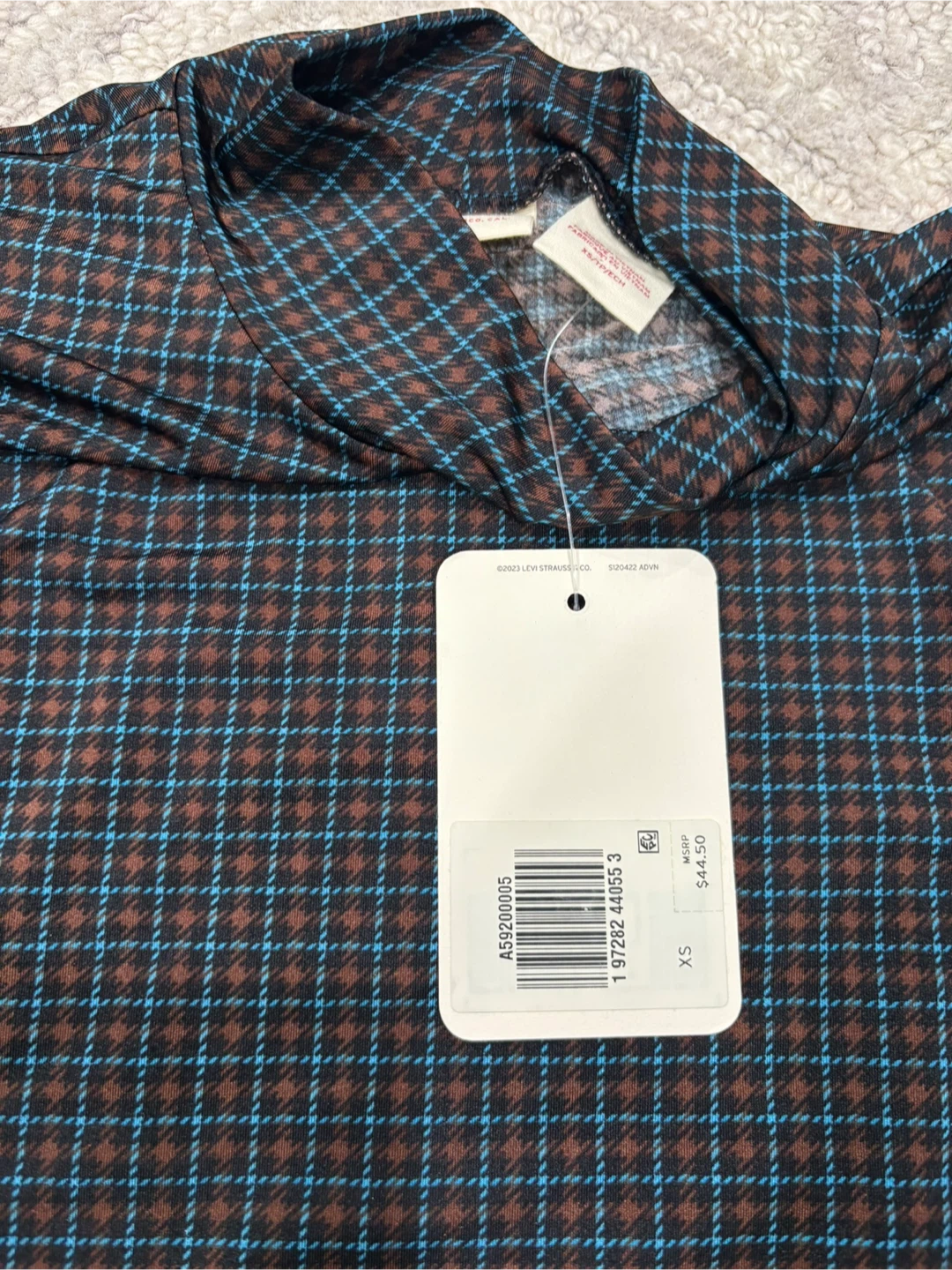 Levi's Slim Fit Plaid Turtleneck - XS - photo 3