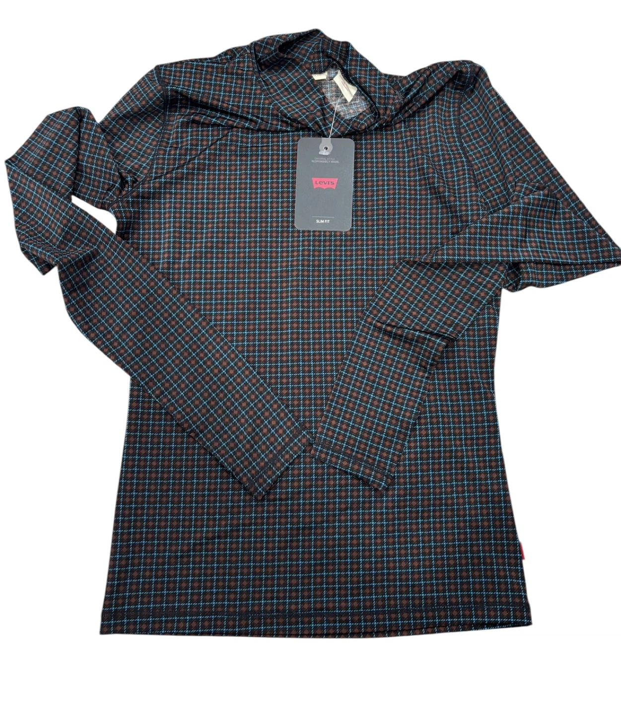 Levi's Slim Fit Plaid Turtleneck - XS - photo 2