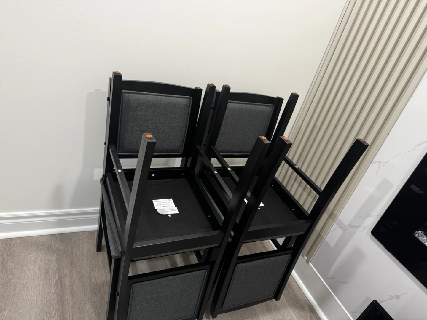 Set of 4 Black Dining Chairs - photo 2