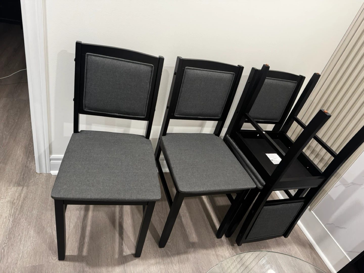 Set of 4 Black Dining Chairs