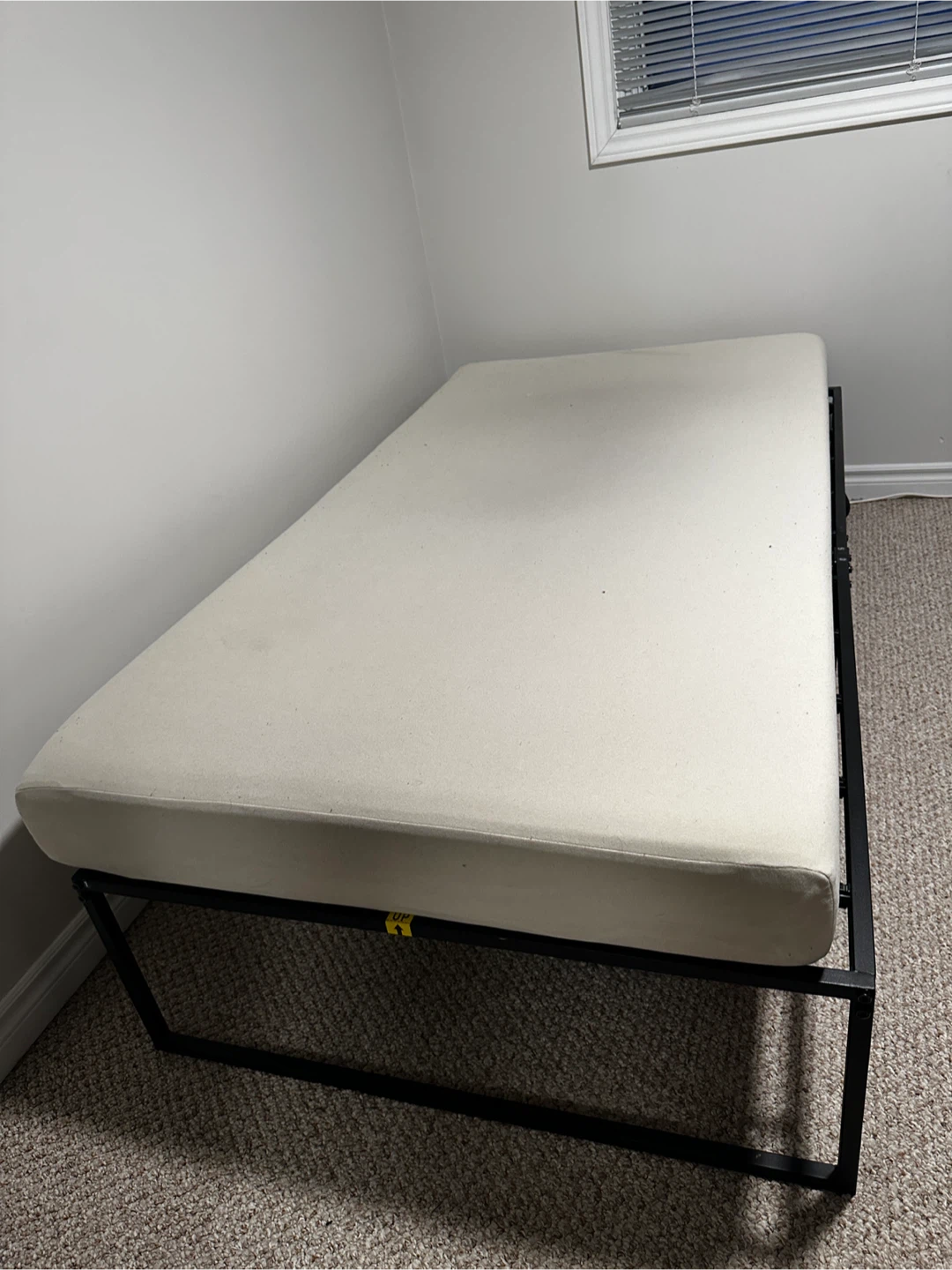 Folding Metal Bed Frame with Mattress - photo 2