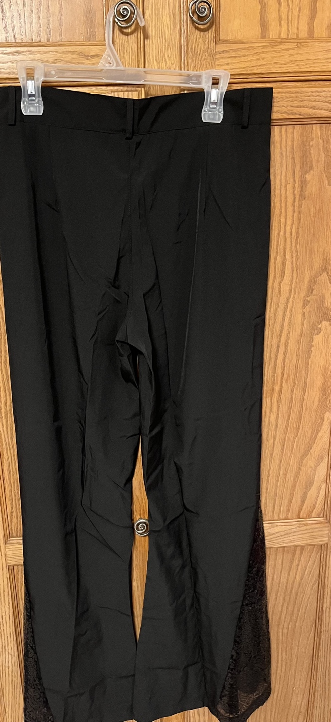 Large Black Lace Trim Pants - photo 3