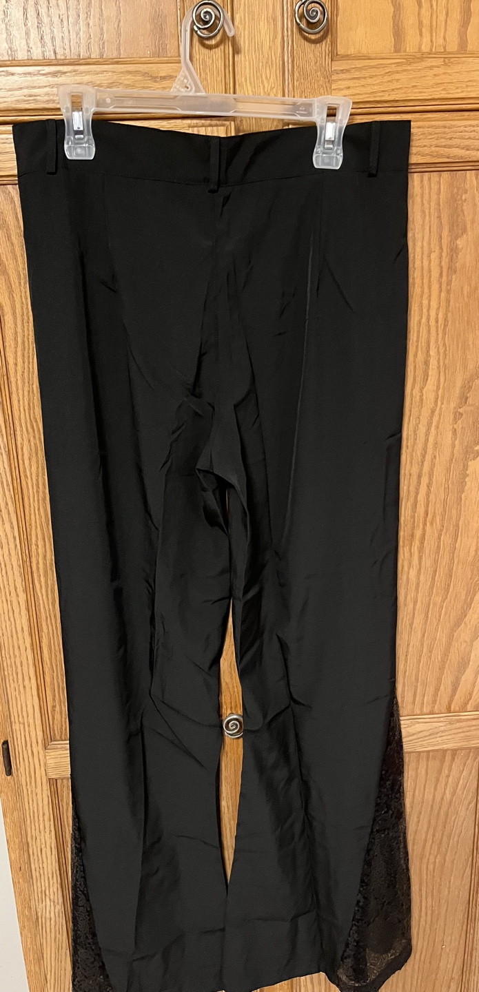 Large Black Lace Trim Pants - photo 2